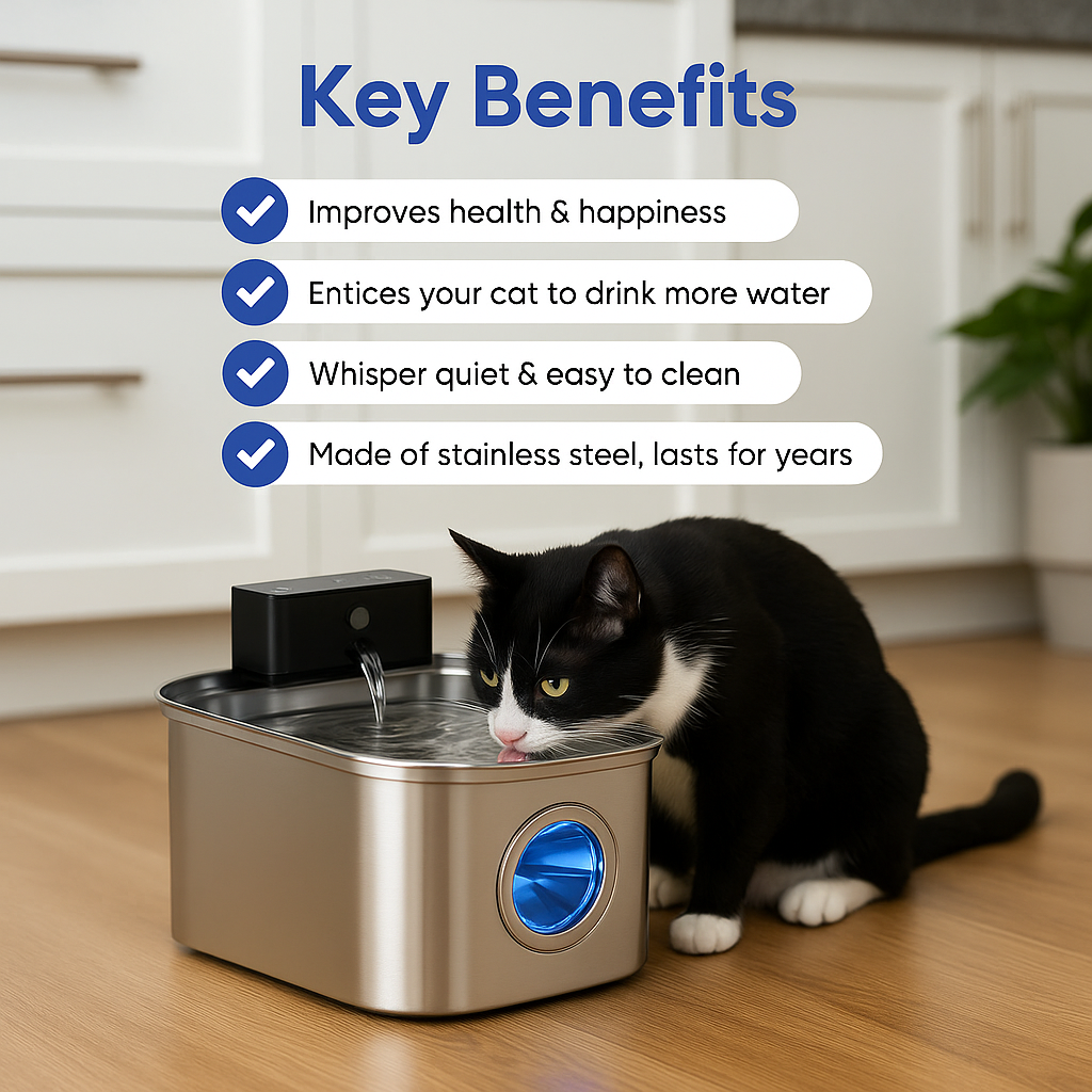 BlushyPaws Hydration Fountain