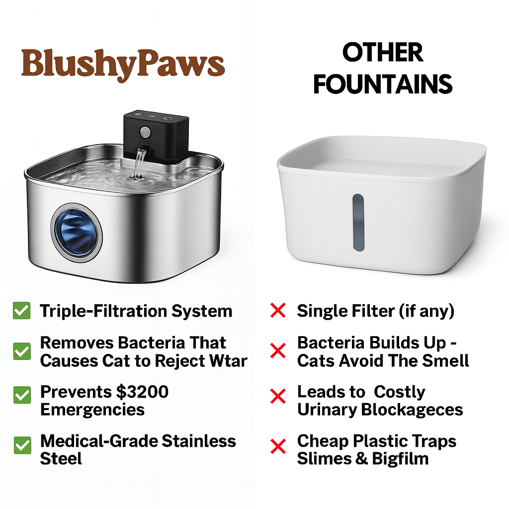 BlushyPaws Hydration Fountain