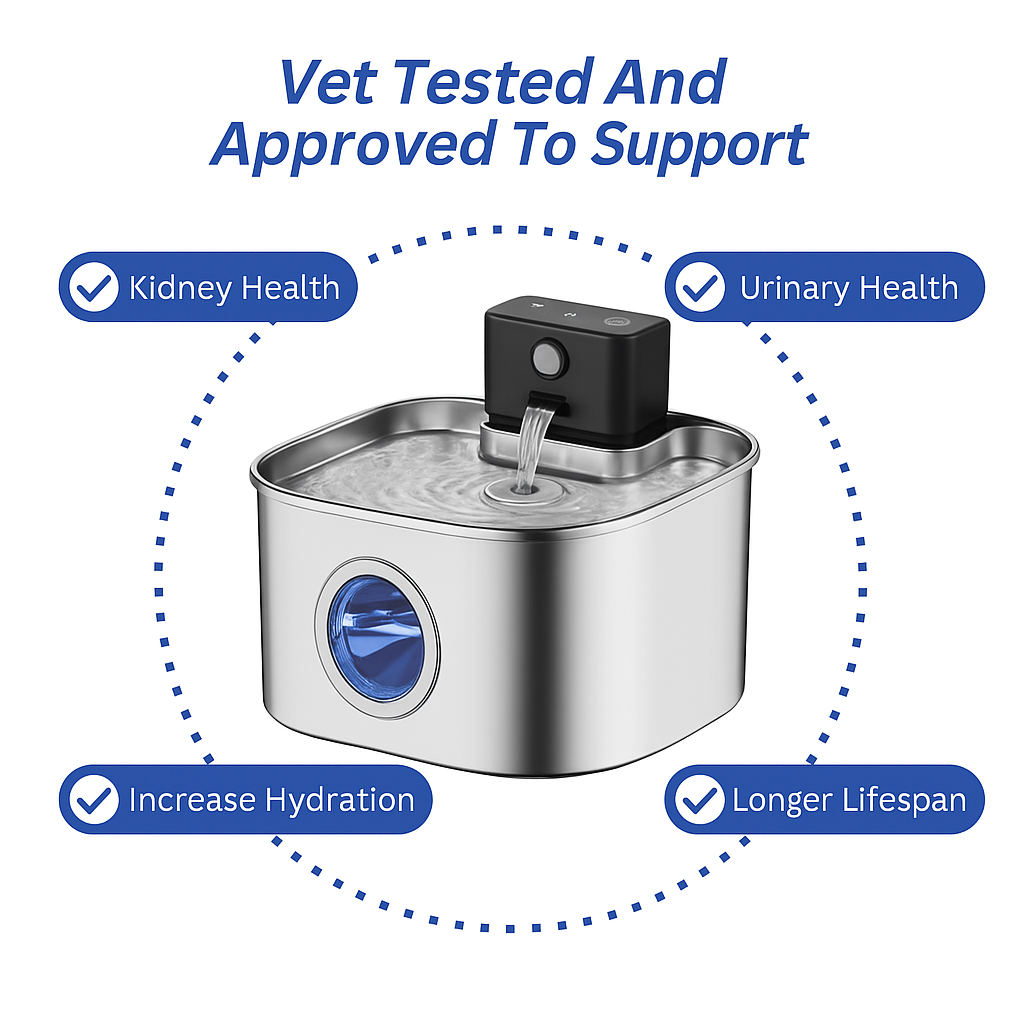BlushyPaws Hydration Fountain