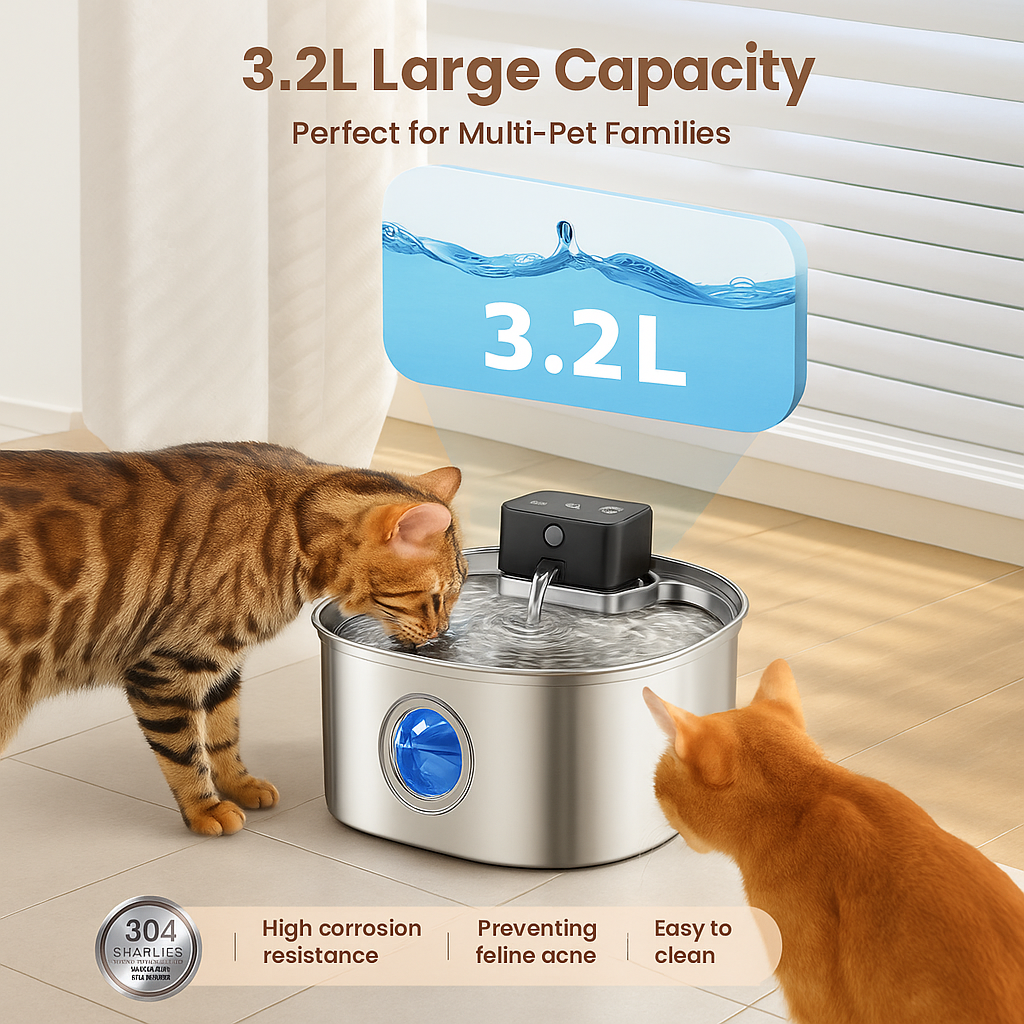 BlushyPaws Hydration Fountain