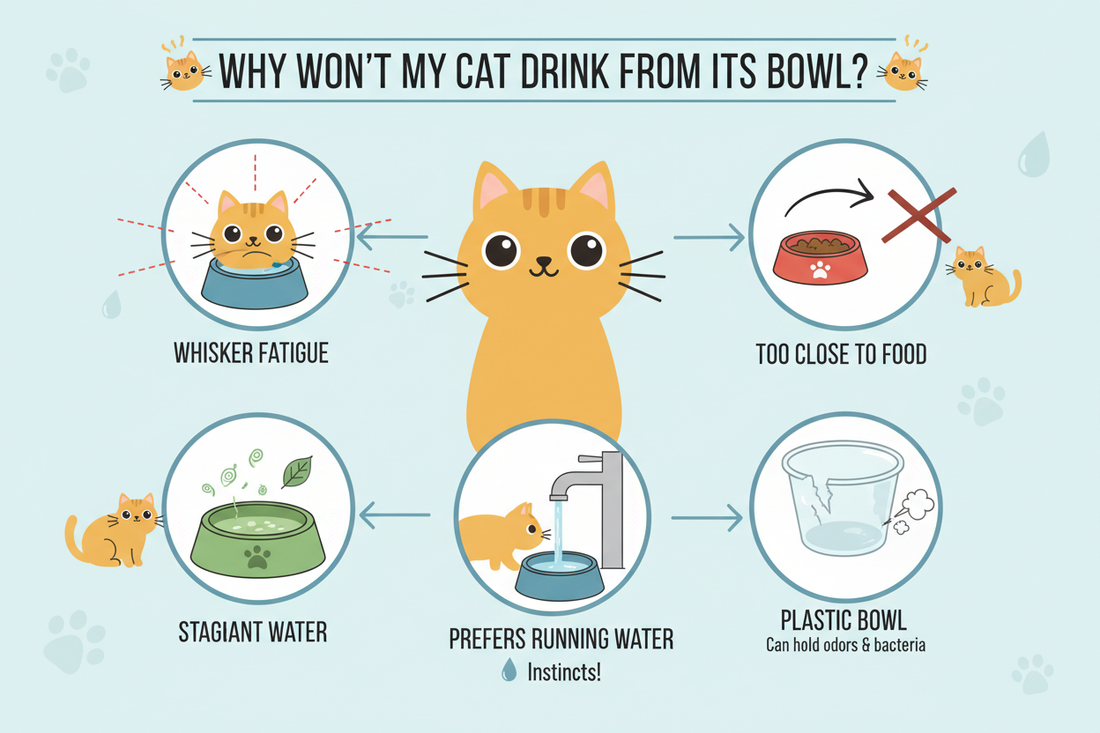 Why Your Cat Doesn’t Drink From Their Water Bowl (And What Actually Fixes It)