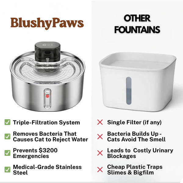 BlushyPaws Hydration Fountain